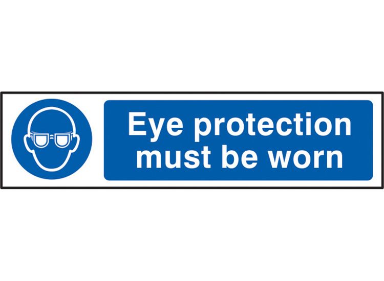 Scan Eye Protection Must Be Worn - PVC Sign 200 x 50mm