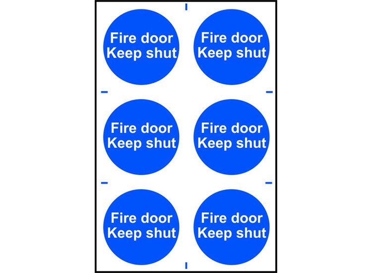 Scan Fire Door Keep Shut - 6 PVC Signs 100 x 100mm