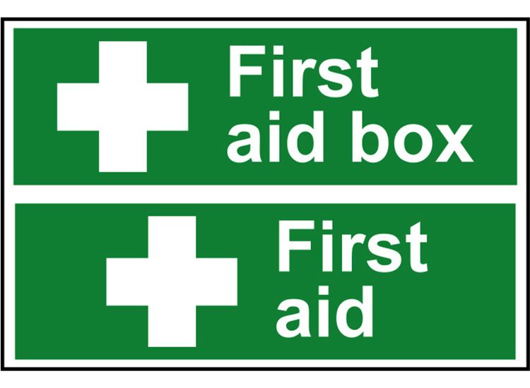Scan First Aid Box / First Aid - PVC Signs 300 x 100mm
