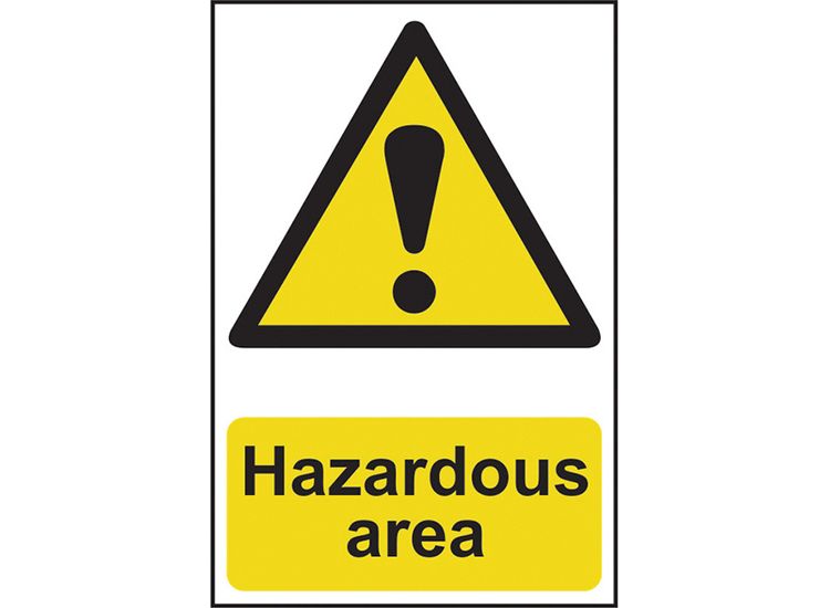 Scan Hazardous Area - PVC Sign 400 x 600mm