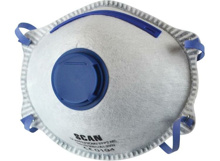 Scan Moulded Disposable Odour Mask Valved FFP2 Protection (Pack 3)