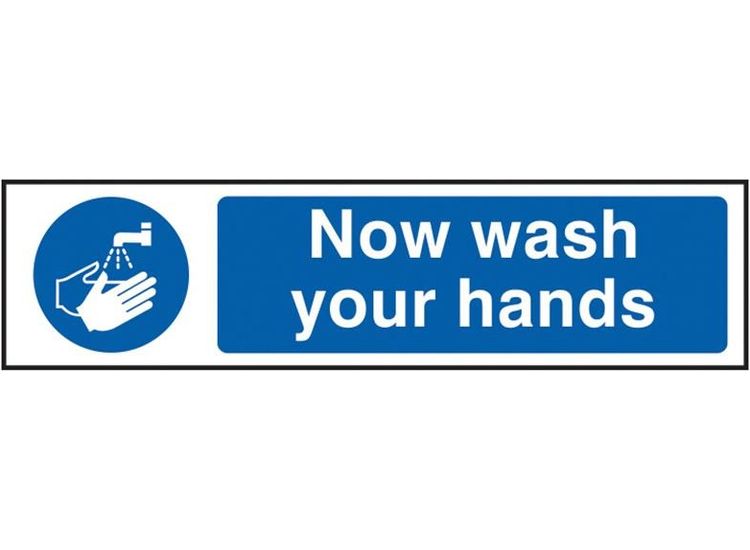 Scan Now Wash Your Hands - PVC Sign 200 x 50mm