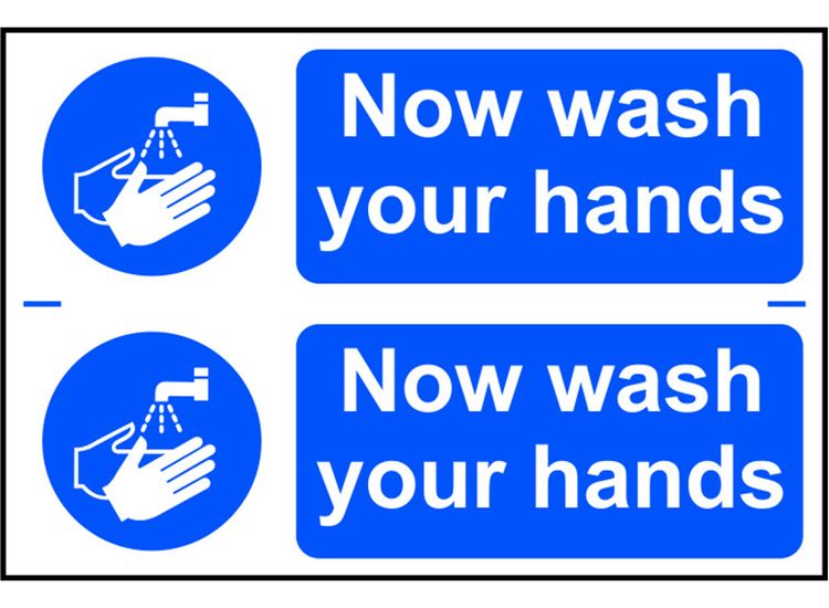 Scan Now Wash Your Hands - PVC Sign 300 x 200mm
