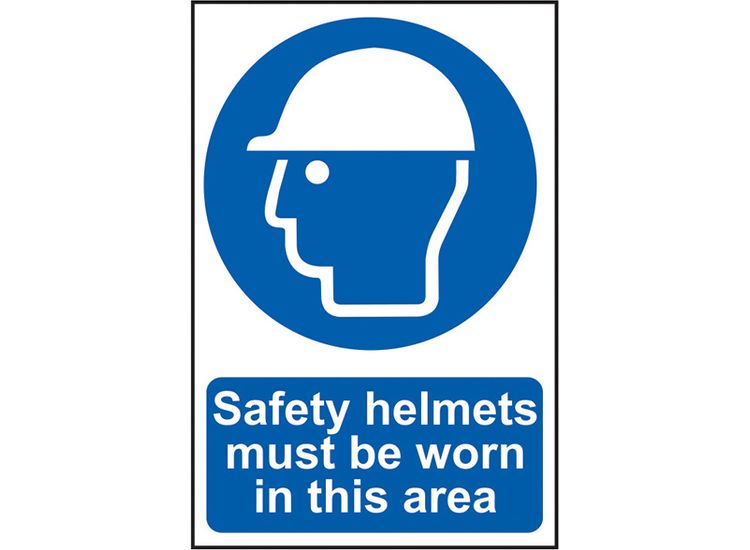 Scan Sign: Safety Helmets Must Be Worn