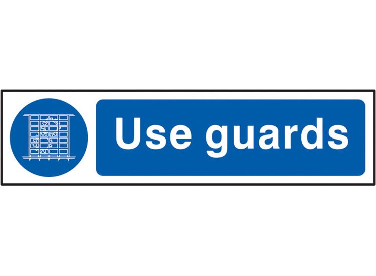 Scan Use Guards - PVC Sign 200 x 50mm