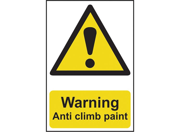 Scan Warning Anti Climb Paint - PVC Sign 200 x 300mm