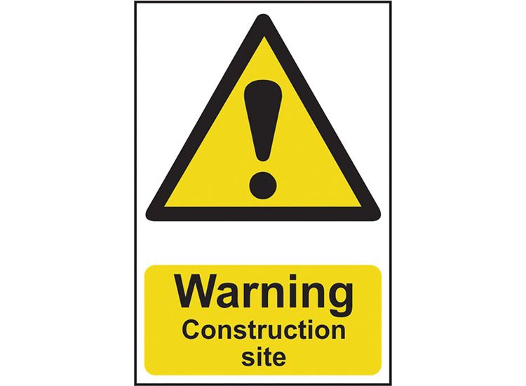 Scan Warning Construction Site - PVC Sign 200 x 300mm