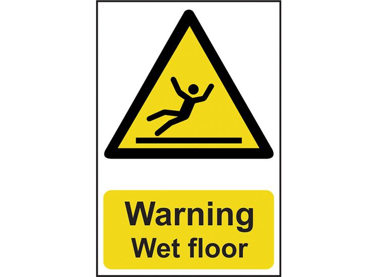 Scan Warning Wet Floor - PVC Sign 200 x 300mm