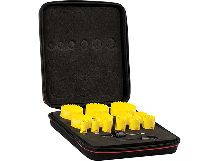 Starrett KDC13021 Deep Cut Bi-Metal Universal Holesaw Kit, 15 Piece