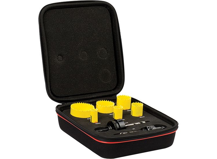 Starrett KFC06021 Fast Cut Bi-Metal Electrician's Holesaw Kit, 8 Piece