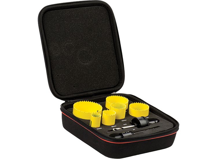 Starrett KFC06023 Fast Cut Bi-Metal General Purpose Holesaw Kit, 8 Piece