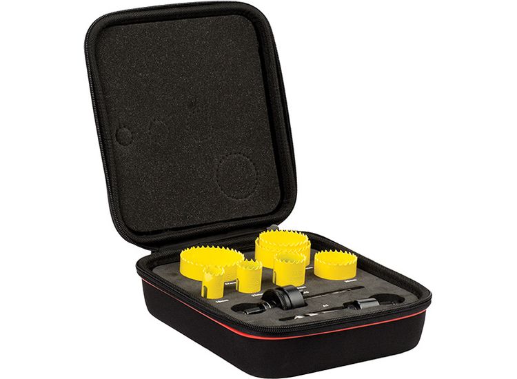 Starrett KFC07021 Fast Cut Bi-Metal Plumber's Holesaw Kit, 9 Piece