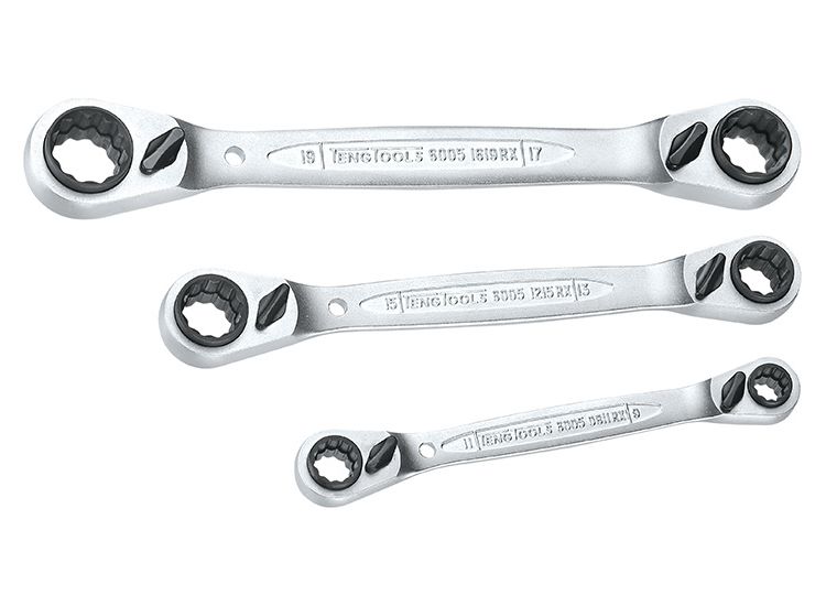 Teng Multi Ratchet Ring Spanner Set of 3 8-19mm