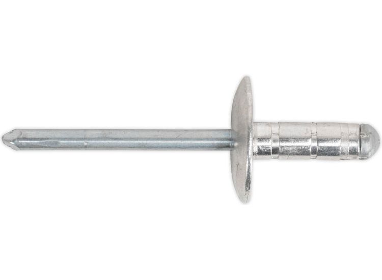 Sealey RM4813L Aluminium Multi-Grip Rivet Large Flange 4.8 x 13mm Pack of 200