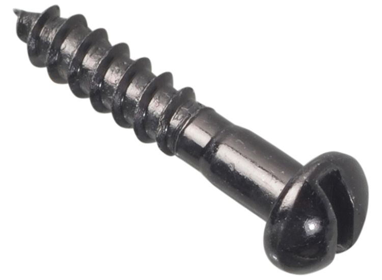 ForgeFix Wood Screws, Slotted, RH, Black