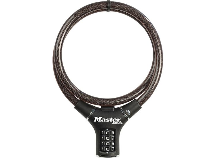 Master Lock Black Steel Rigid Combination Cable 0.9m x 12mm