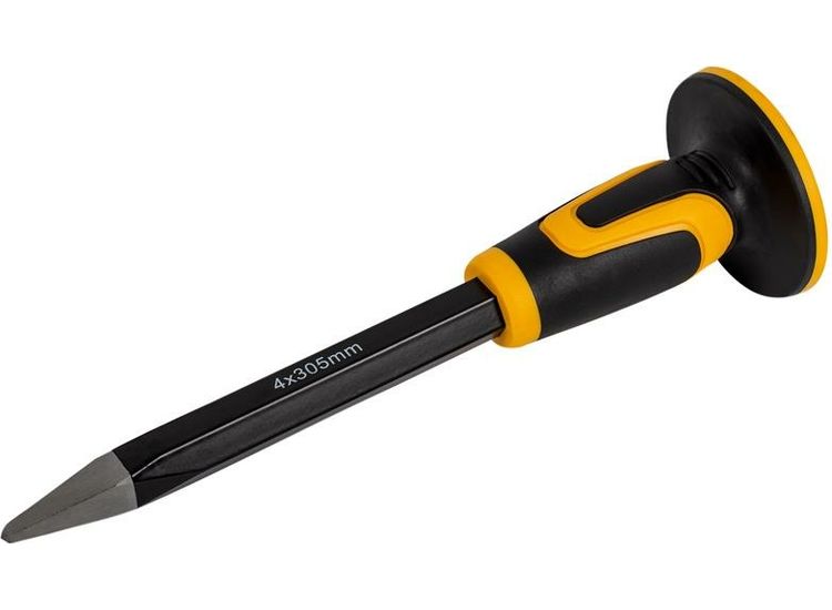 Roughneck Concrete Chisel With Guard 300 x 25 x 4mm Point