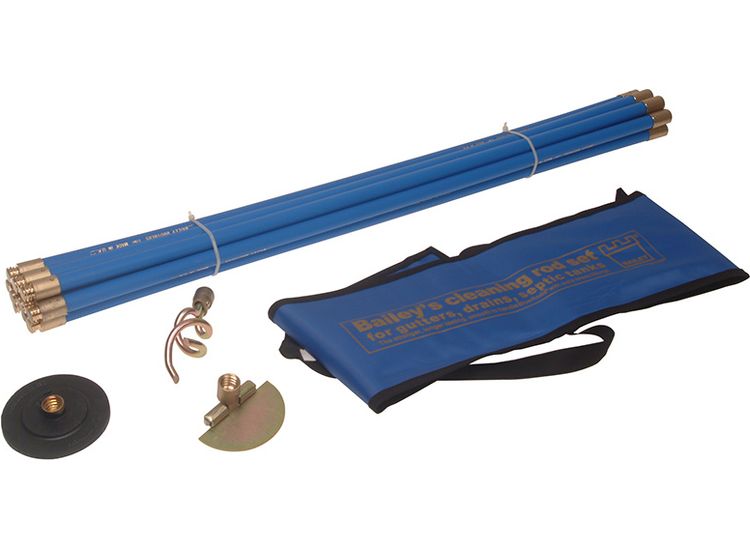 Bailey 5431 Universal 3/4in Drain Rod Set 3 Tools Brass Fittings