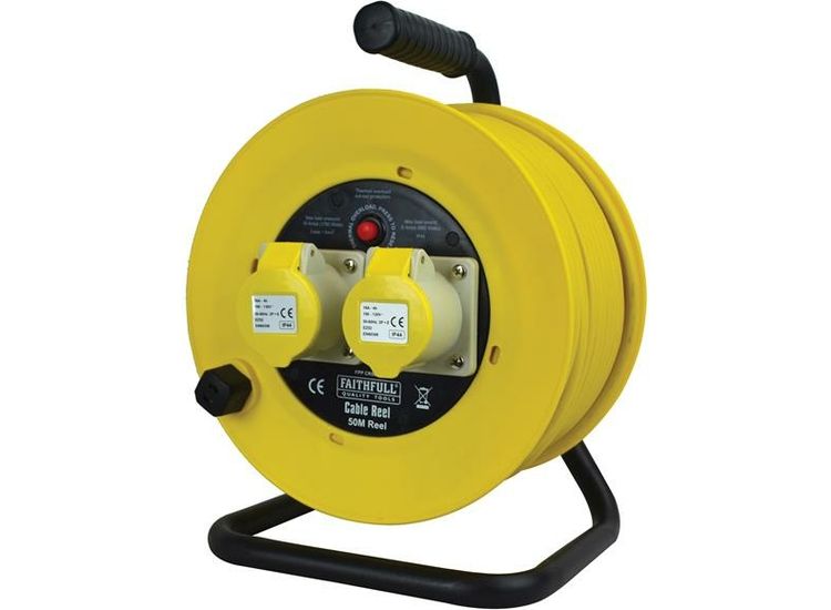 Faithfull Power Plus Open Drum Cable Reel 110V 16A