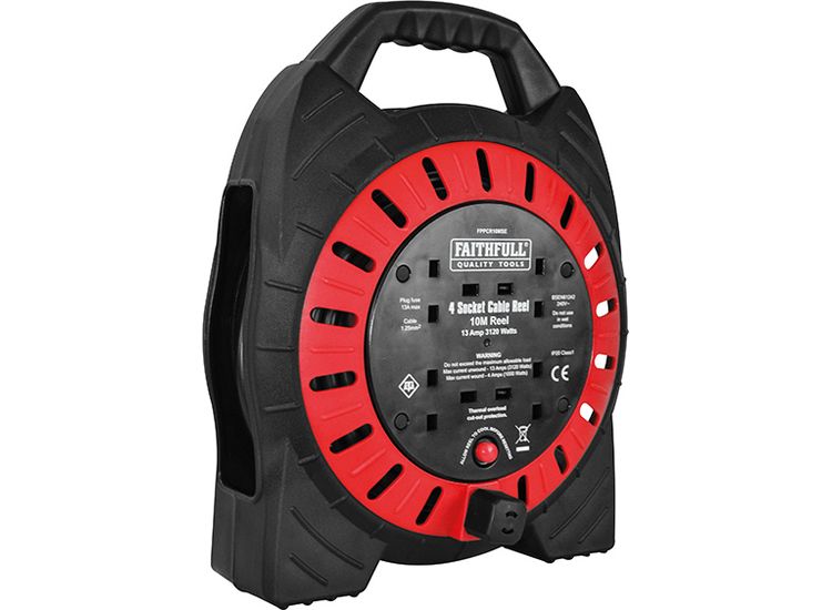 Faithfull Power Plus Semi-Enclosed Cable Reel