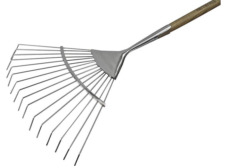 Faithfull Prestige Stainless Steel Lawn Rake Ash Handle