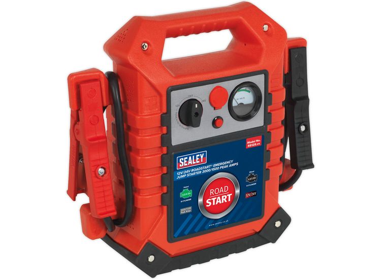 Sealey RS125 RoadStart&amp;reg; Emergency Jump Starter 12/24V 3000/1500 Peak Amps