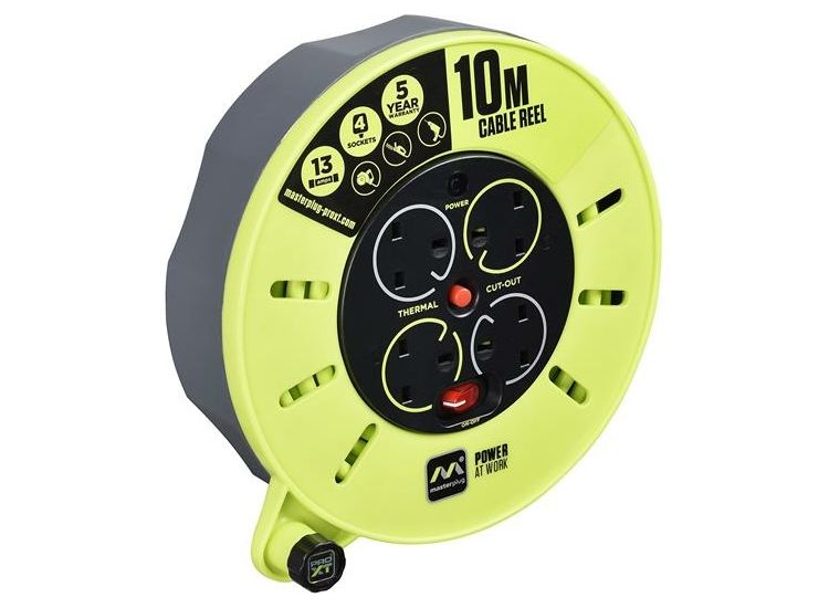 Masterplug PRO-XT Cassette Cable Reel 240V 13A 4-Socket 10m