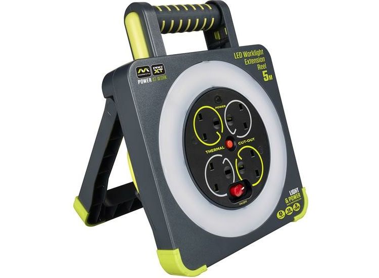 Masterplug Work Light Cable Reel 240V 13A 4-Socket 5m
