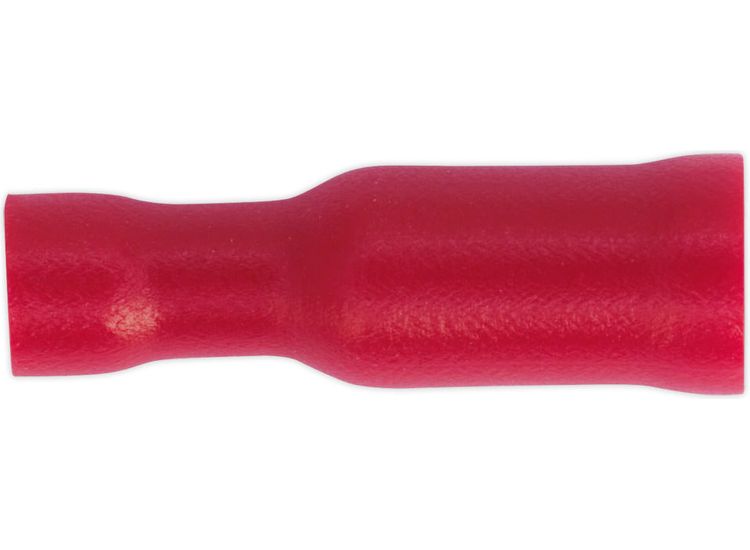 Sealey RT23 Female Socket Terminal &amp;#8709;4mm Red Pack of 100