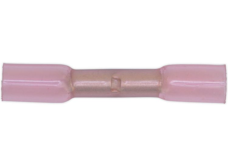 Sealey RTSB50 Heat Shrink Butt Connector Terminal &amp;#8709;4.8mm Red Pack of 50