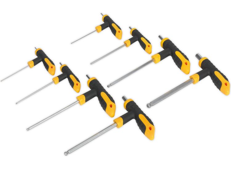 Sealey S01069 T-Handle Ball-End Hex Key Set 8pc