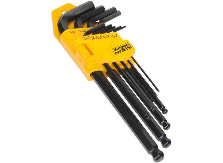 Sealey S01098 Ball-End Hex Key Set 9pc Long Imperial