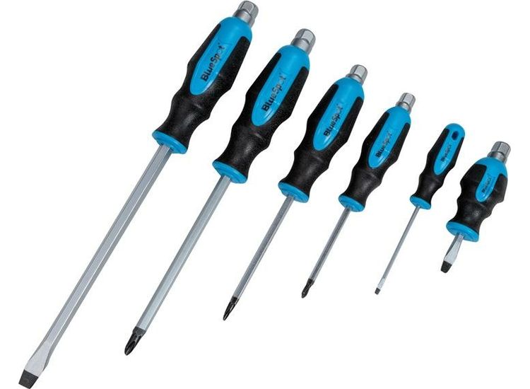 BlueSpot Tools Hex Bolster Screwdriver Set, 6 Piece