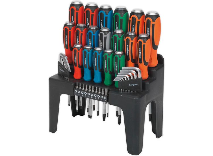 Sealey S01106 Hammer-Thru Screwdriver, Hex Key &amp; Bit Set 44pc