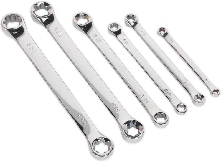 Sealey S01107 TRX-Star Double End Spanner Set 6pc