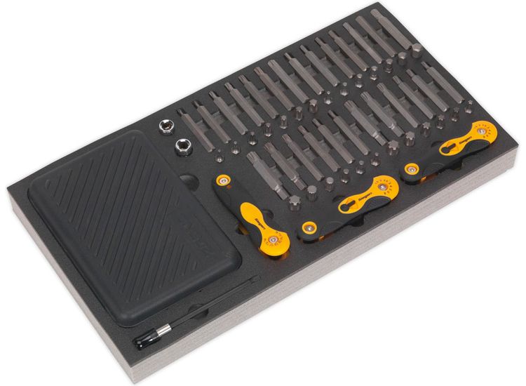 Sealey S01126 Tool Tray with Specialised Bits &amp; Folding Hex Keys 192pc