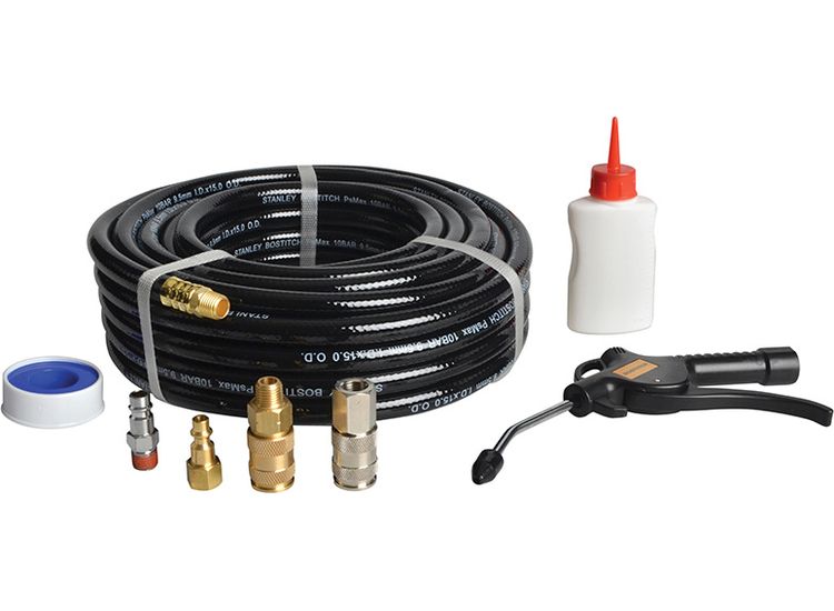 Bostitch CPACK15 15m Hose with Connectors &amp; Oil