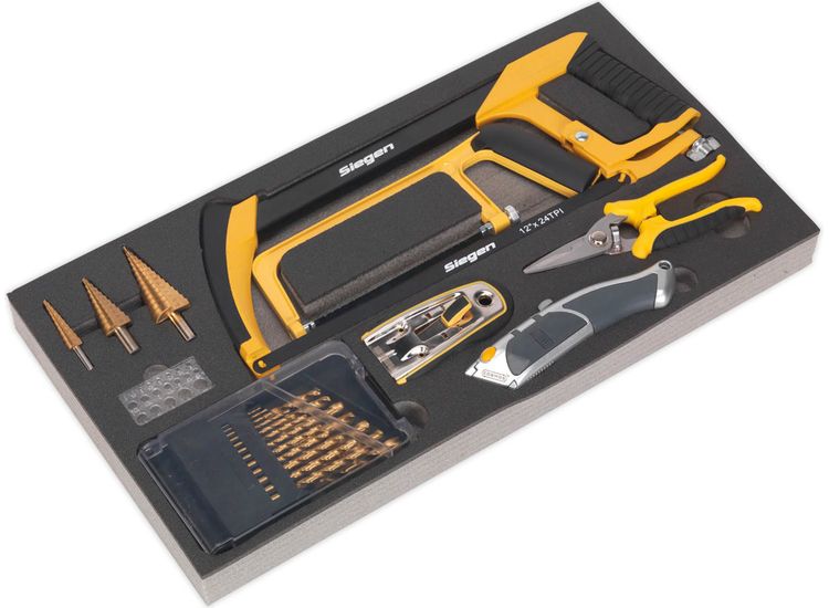 Sealey S01133 Tool Tray with Cutting &amp; Drilling Set 28pc