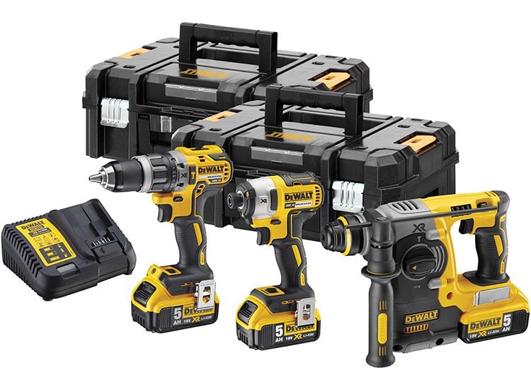 DEWALT DCK368P3T XR Brushless Kit 18V 3 x 18V 5.0Ah Li-ion