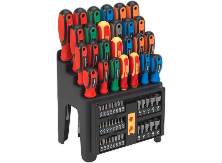 Sealey S01152 Screwdriver, Bit &amp; Nut Driver Set 61pc