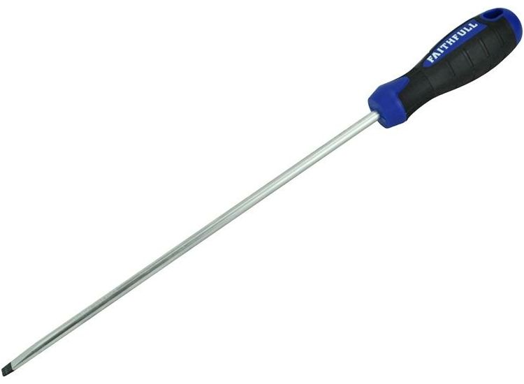 Faithfull Soft Grip Screwdriver, Flared Slotted