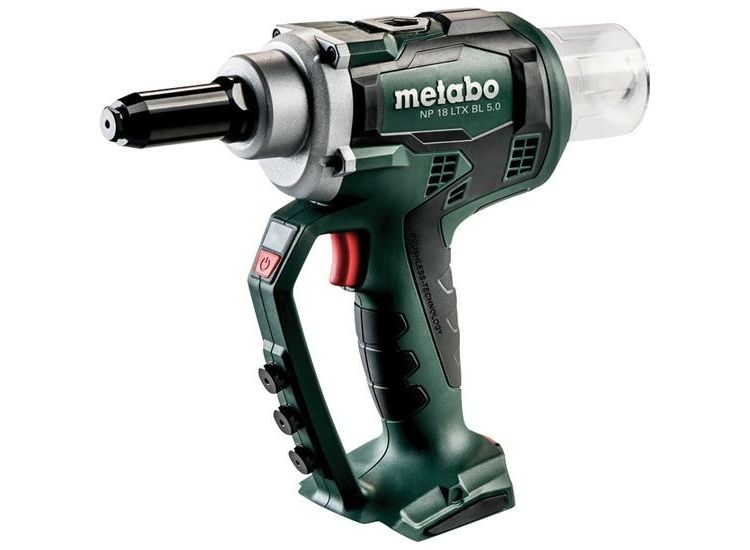 Metabo NP 18 LTX BL 5.0 Brushless Rivet Gun + metaBOX 18V Bare Unit
