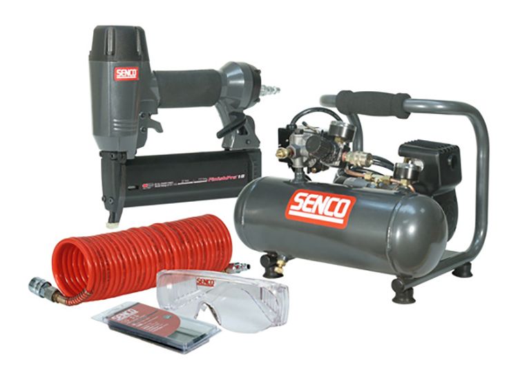 Senco Finish Pro 18 Pneumatic Nailer &amp; 1 HP Compressor Kit 110V