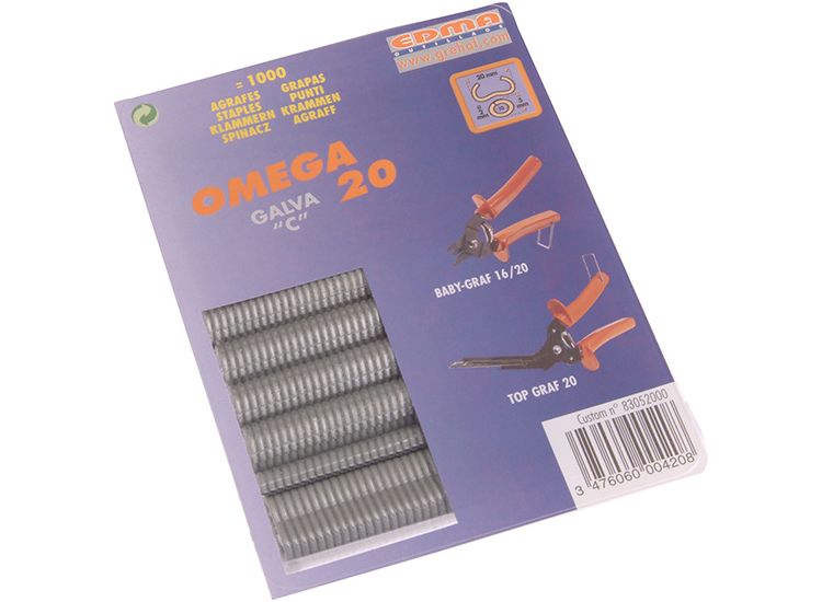 Edma Galvanised Steel Hog Ring Omega 20 (1000)