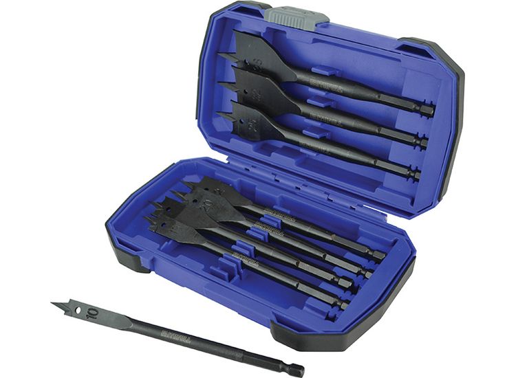Faithfull Impact Rated Flat Bit Set, 8 Piece