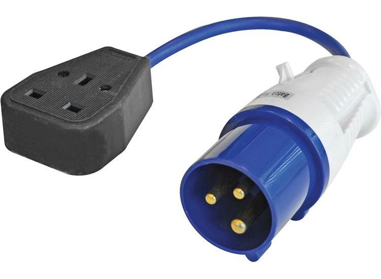 Faithfull Power Plus Fly Lead 240V 3-Pin Plug to 240V 3-Pin Socket &amp; 35cm Lead