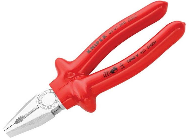 Knipex VDE Combination Pliers Dipped Handles 200mm