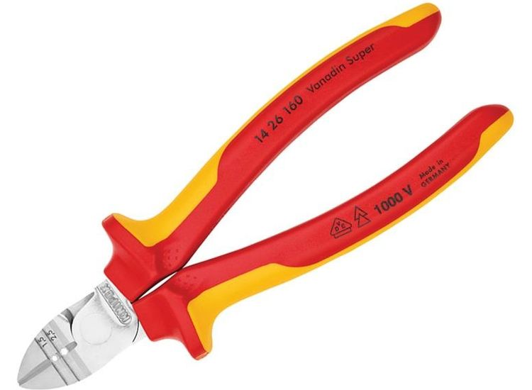 Knipex VDE Diagonal Insulation Stripper &amp; Side Cutter 160mm