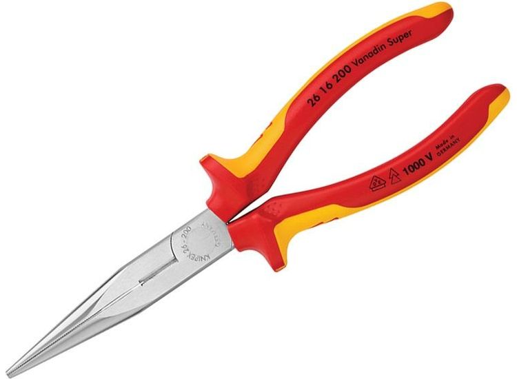 Knipex VDE Long Snipe Nose Side Cutting Pliers 200mm