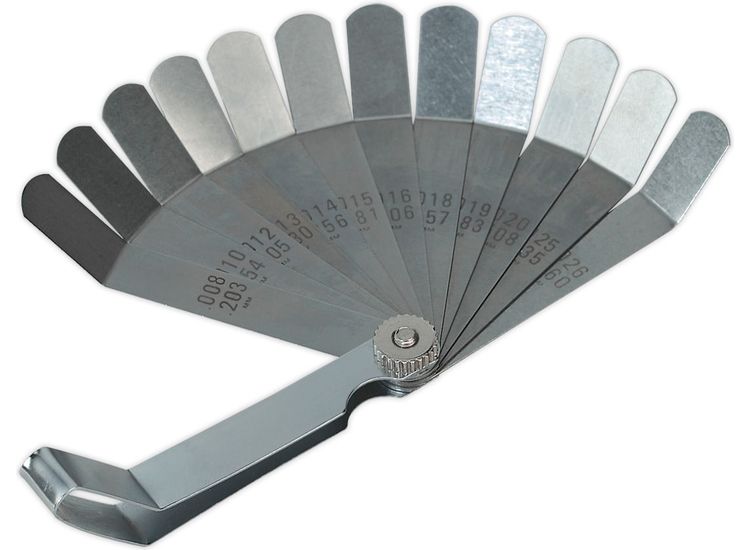 Sealey S0516 Feeler Gauge 12 Blade Offset - Dual Marked